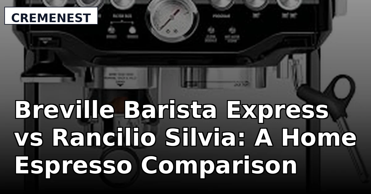 Breville Barista Express vs Rancilio Silvia: A Home Espresso Comparison