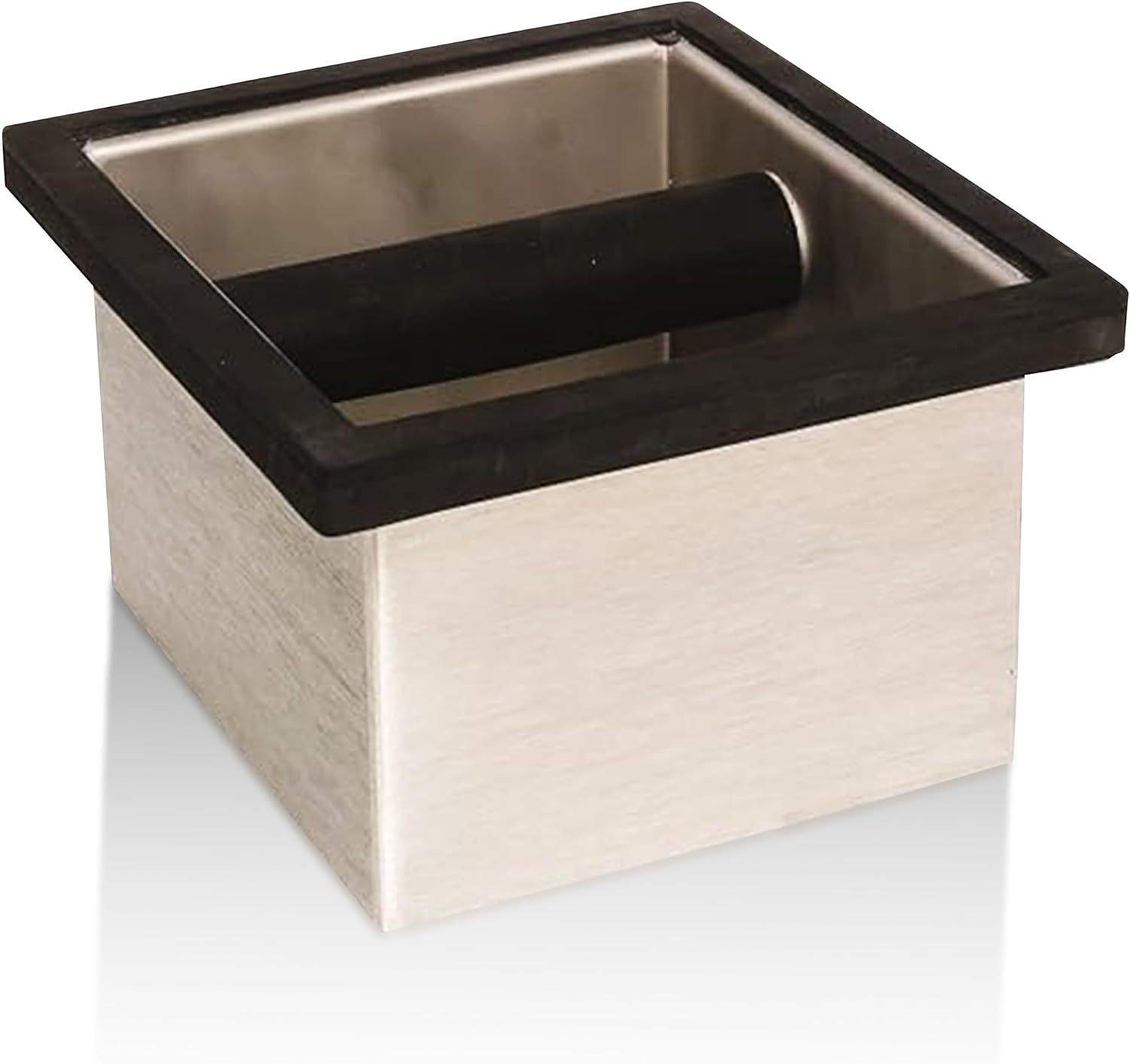 Rattleware Espresso Grounds Knock Box, Stainless Steel, 6 x 5.5 x 4-Inch