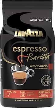 Lavazza Espresso Barista Gran Crema Whole Bean Coffee Blend, Medium Espresso Roast, Oz Bag (Packaging May Vary) - 2.2 LB, 35.2 Ounce : Roasted Coffee Beans : Grocery & Gourmet Food