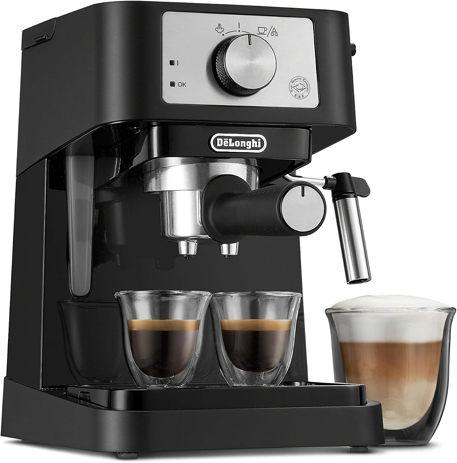 De'Longhi Stilosa Compact Manual Espresso Machine, Manual Milk Frother